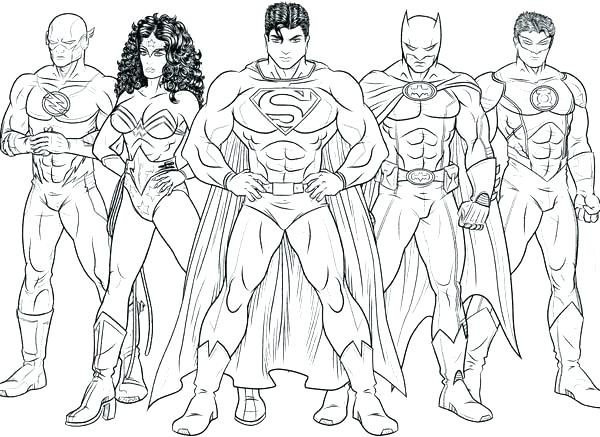 600x437 Young Justice Coloring Pages To Print Kids Drawing Of League Page