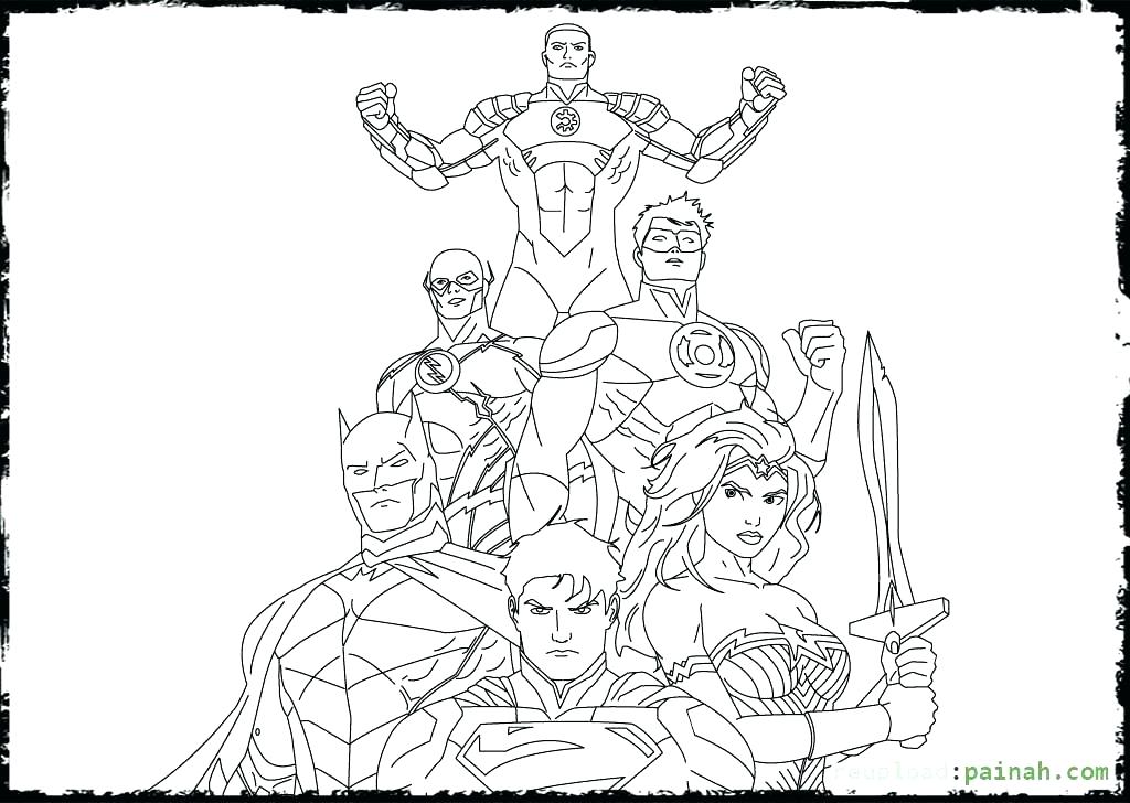 1024x728 Justice League Coloring Pages Coloring Sheet Young Justice