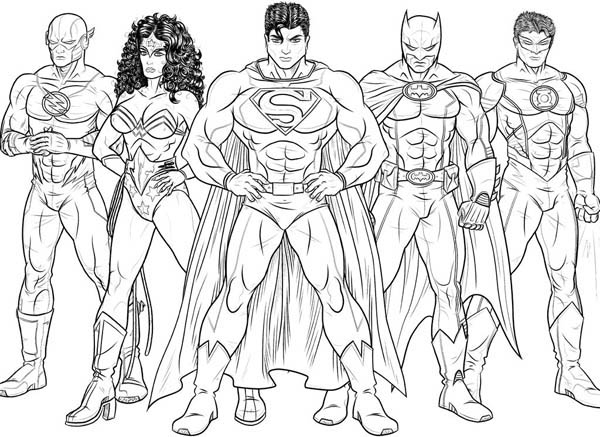 600x437 Justice League Coloring Pages To Print Free