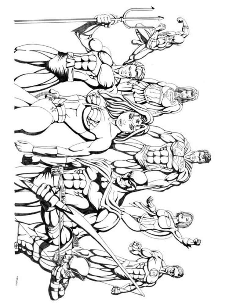 Justice League Coloring Pages Free Printable
