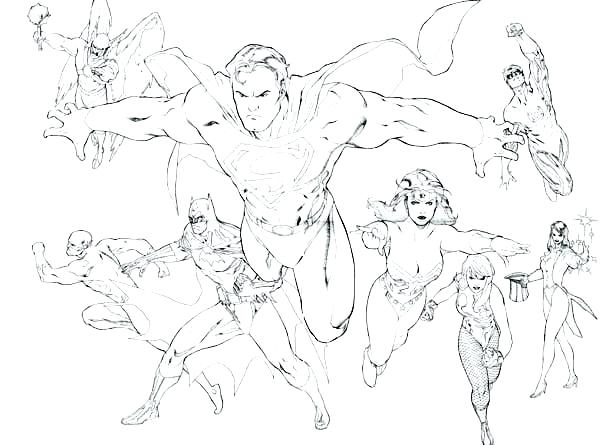 600x445 Justice League Coloring Pages Best Coloring Pages For Kids Free