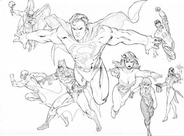 730x541 Justice League Coloring Pages Free Printable