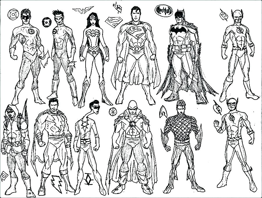 900x682 Justice League Coloring Pages