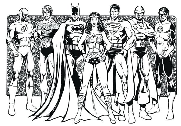 600x418 Justice League Of Coloring Page Free Coloring Justice League