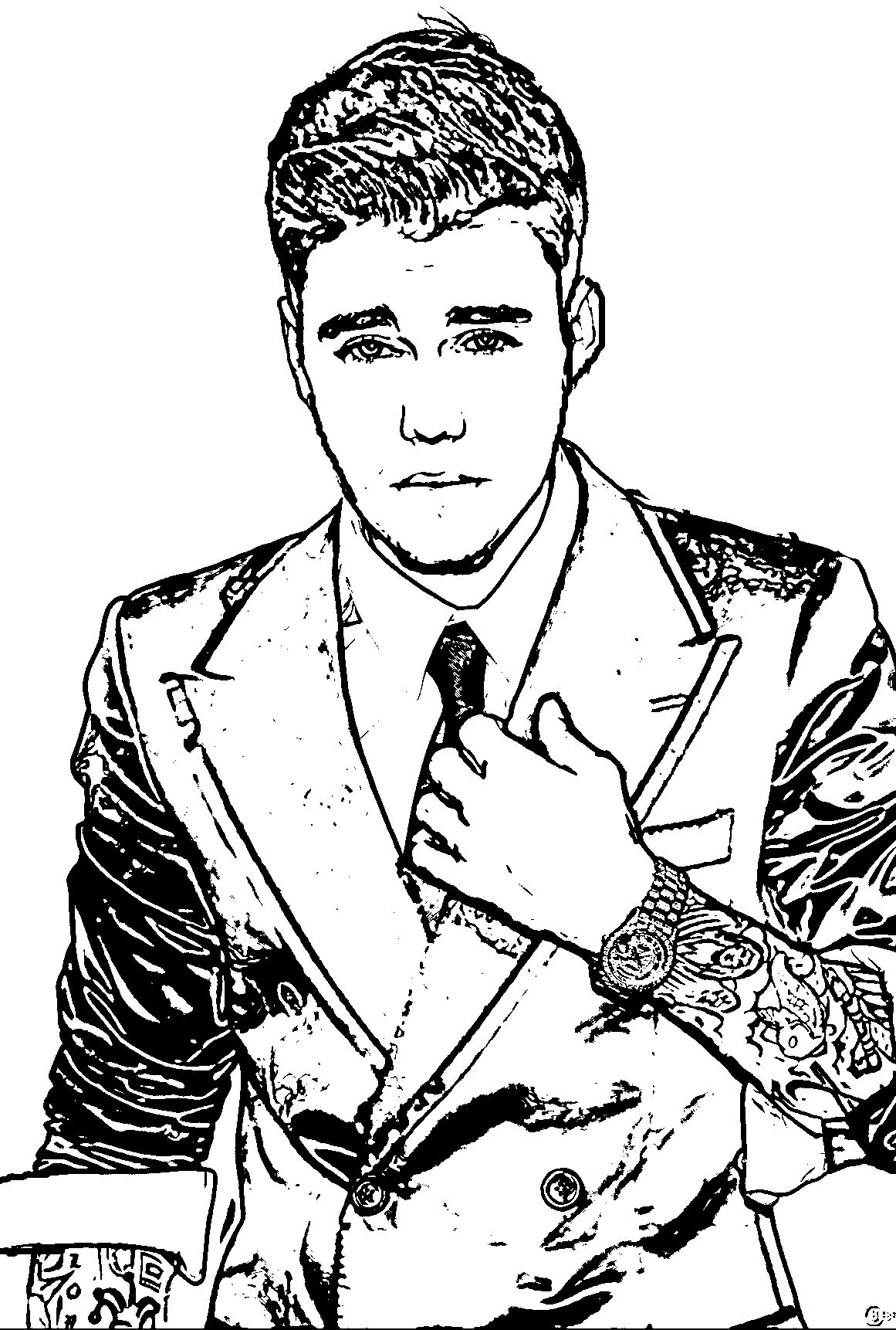 Justin Bieber Coloring Pages
