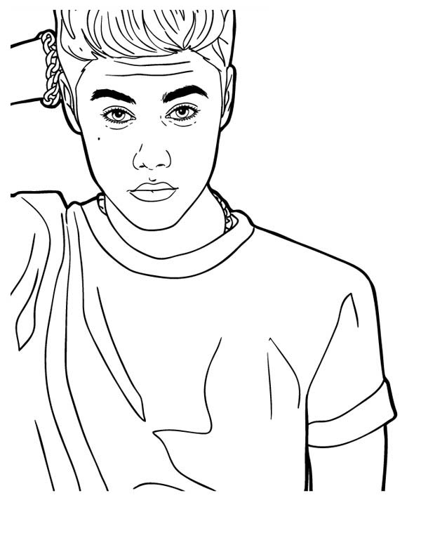 600x776 Justin Bieber Coloring Pages