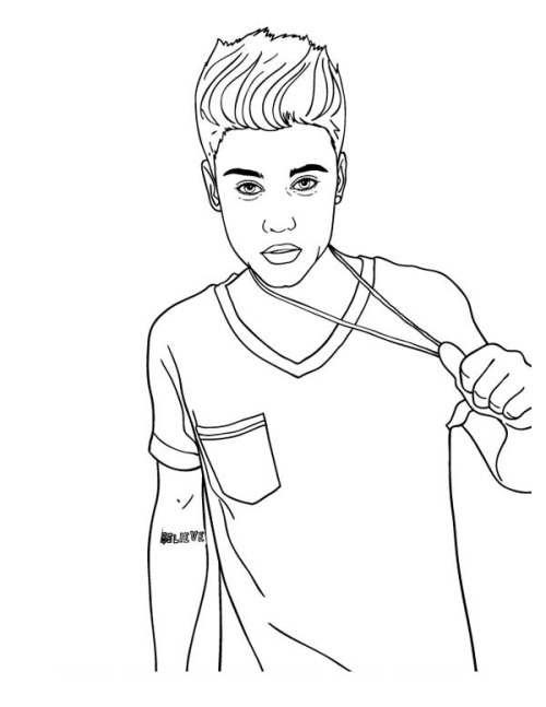 500x647 Justin Bieber Coloring Pages 10