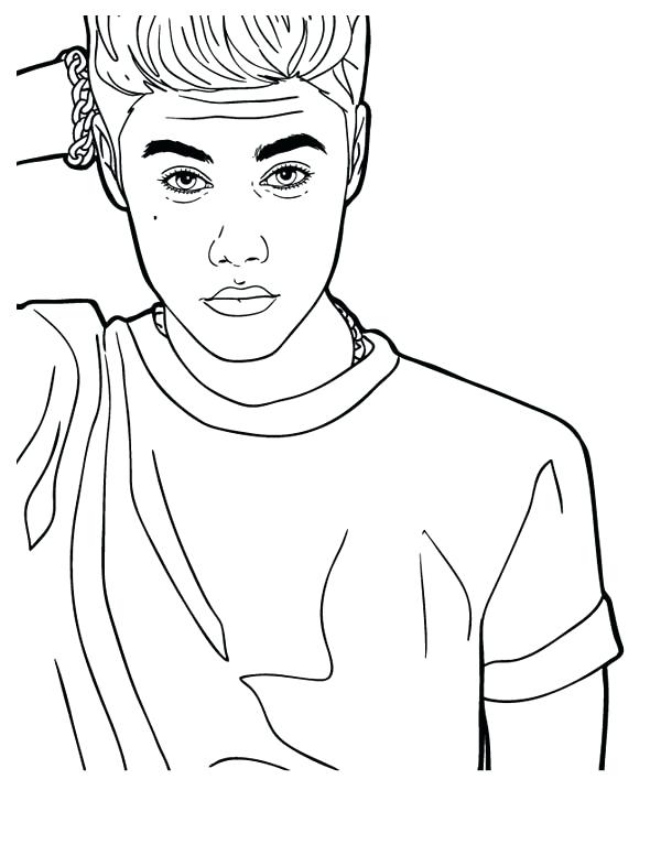 600x776 Justin Bieber Coloring Pages