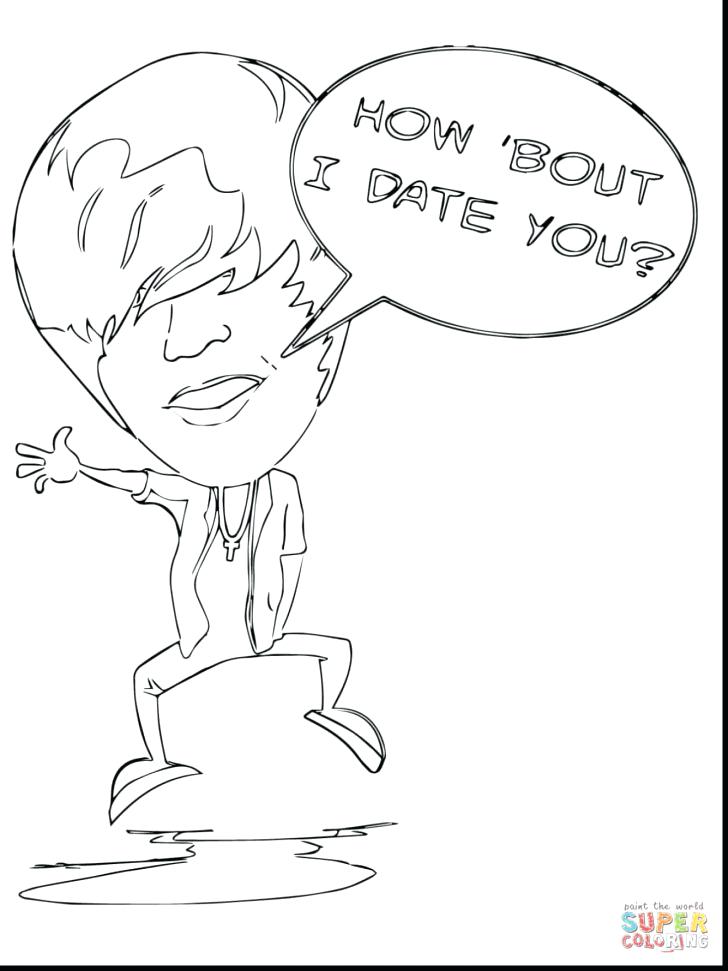 728x971 Free Printable Justin Time Coloring Pages With Wallpaper