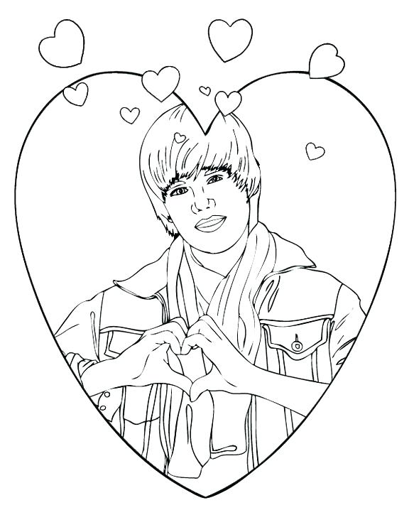 576x725 Colorear Justin Bieber Coloring Page Imagenes Para Colorear Justin