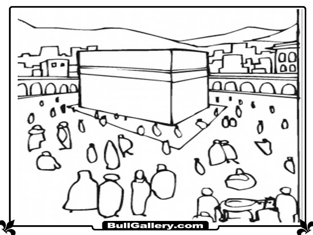 1024x768 Kaaba Coloring Pages, Kaaba Coloring Page