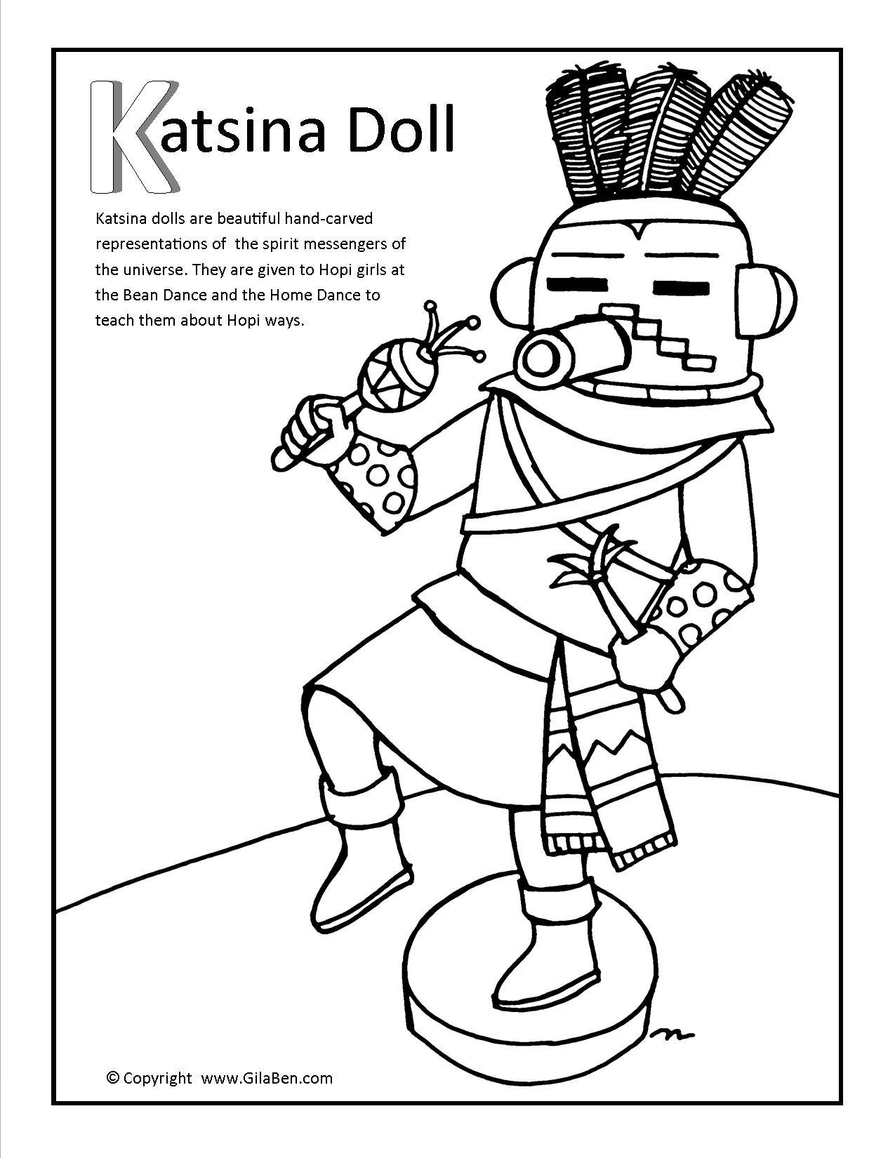 1275x1650 Hopi Kachina Dolls Coloring Pages