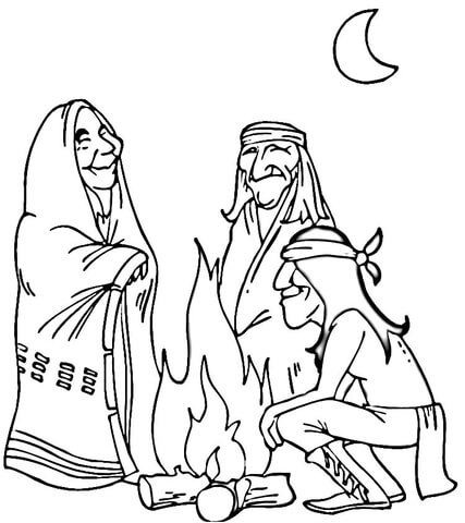 427x480 Kachina Doll Coloring Page