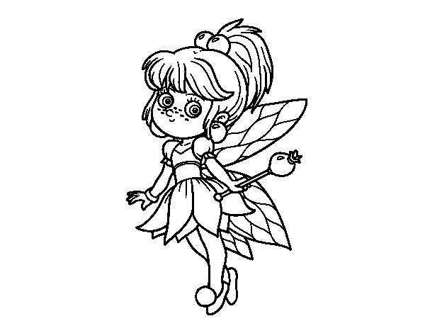 600x470 Magical Forest Fairy Forest Coloring Page