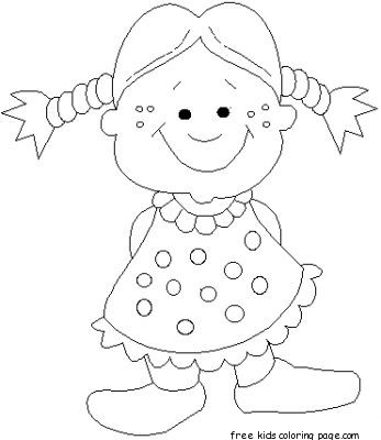347x400 Doll Coloring Pages For Kids Printablefree Printable Coloring