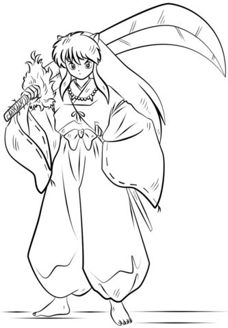 333x480 Inuyasha Coloring Page At Inuyasha Coloring Pages