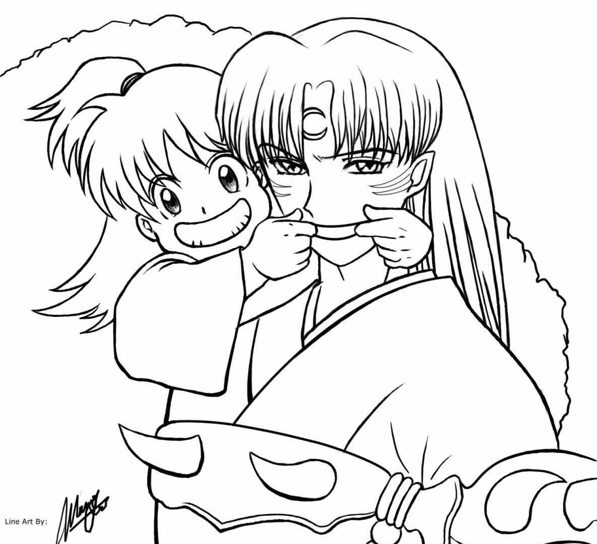 1185x1080 Printable Inuyasha Coloring Pages Me Brigh On General Book Free