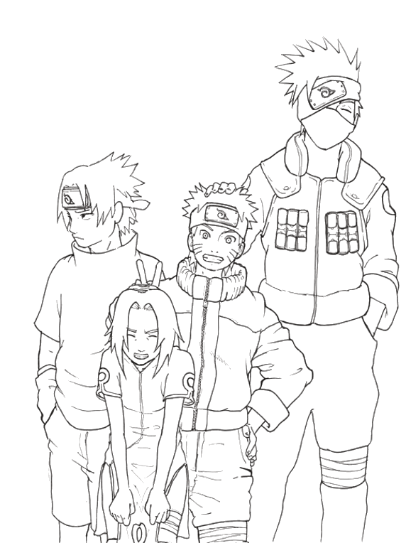 572x764 Image Result For Naruto Kakashi Coloring Page Drawing