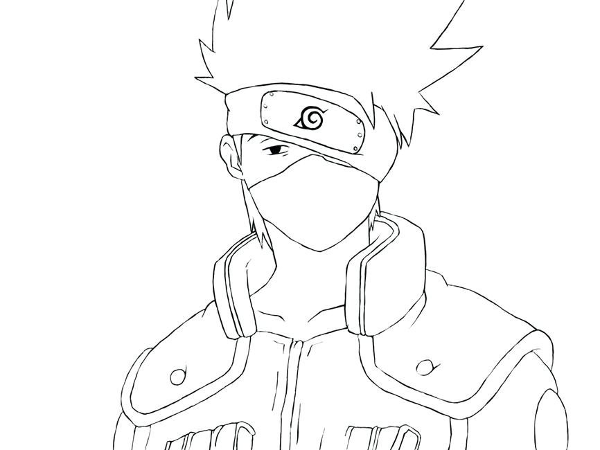 866x650 Kakashi Coloring Pages Prt Coolorg Kakashi Hatake Coloring Pages