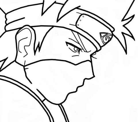 480x425 Kakashi Hatake Coloring Page For Anime Coloring Pages