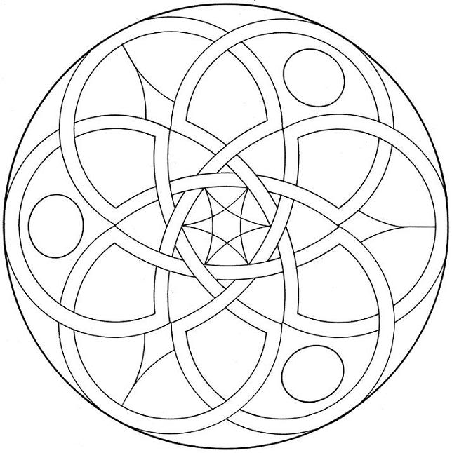644x646 Kaleidoscope Coloring Pages