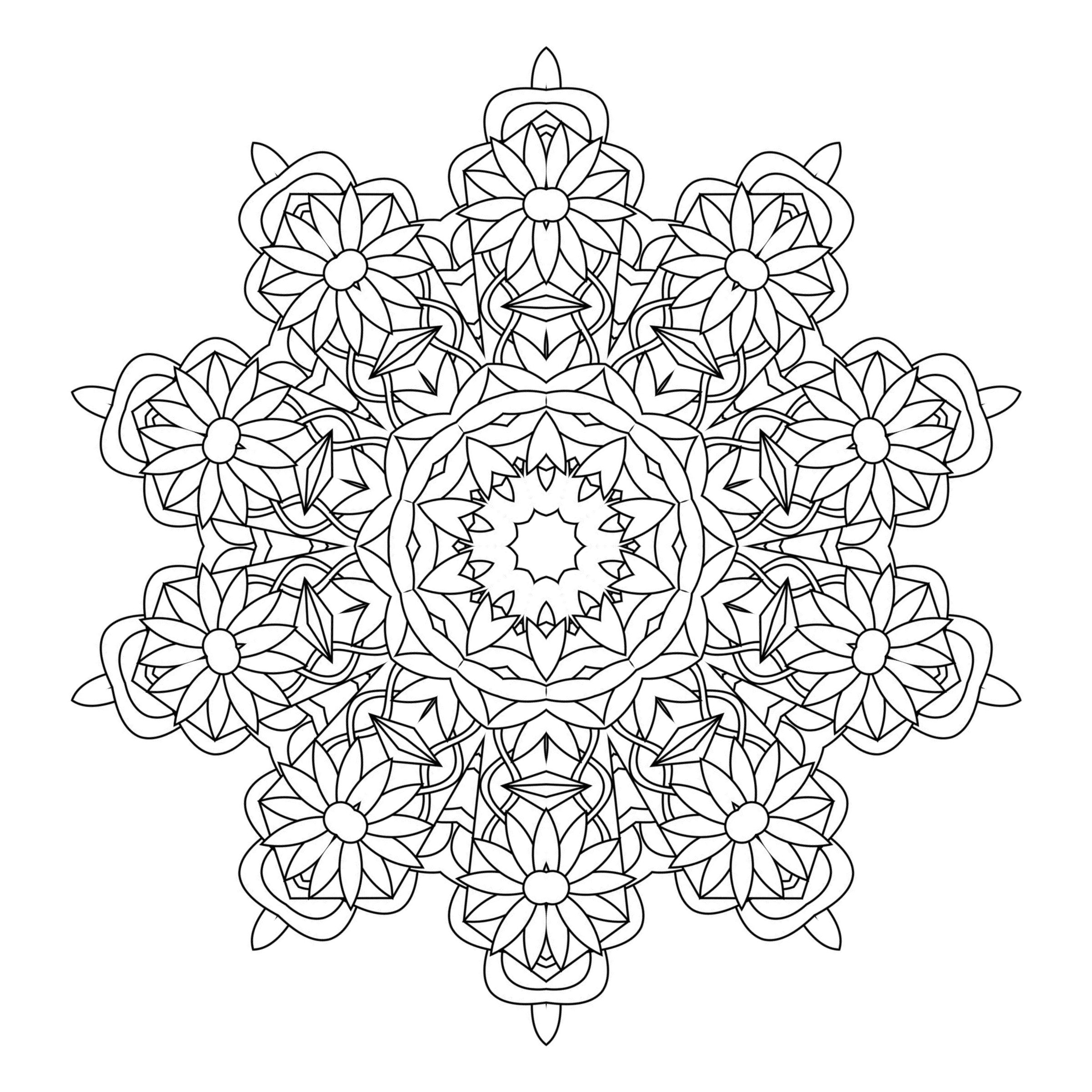 2400x2400 Kaleidoscope Coloring Pages For Adults 424437