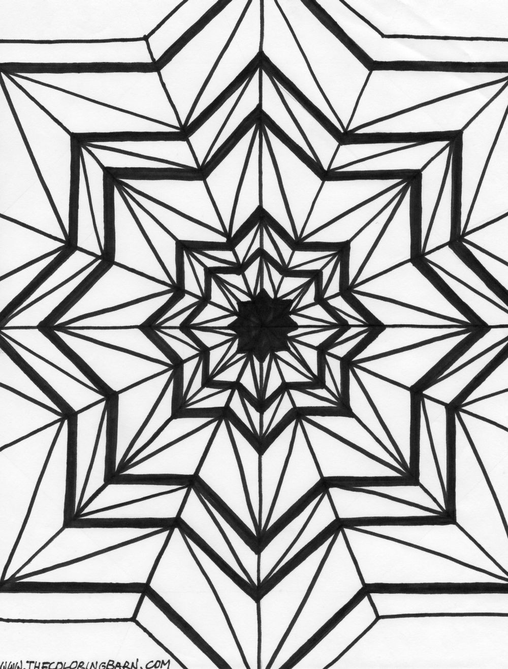 1000x1316 Free Kaleidoscope Coloring Pages To Print