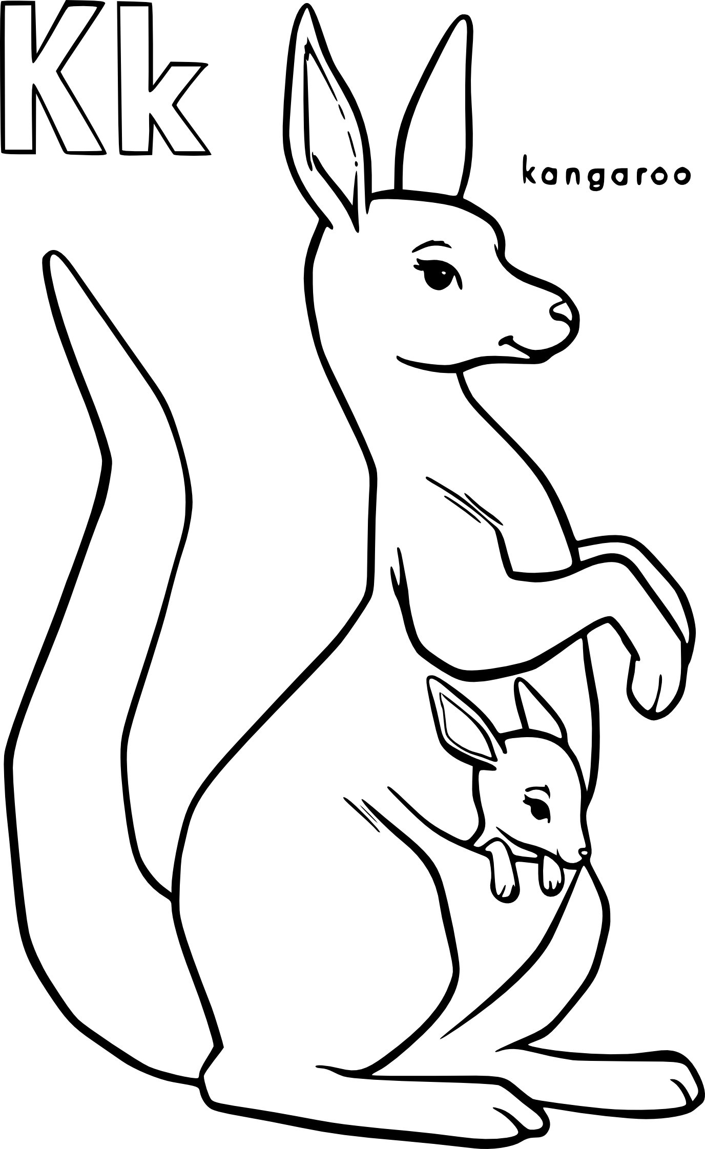 1376x2243 New Coloring Pages Of A Kangaroo