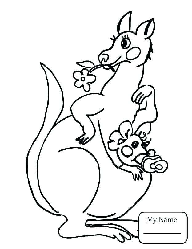 624x808 Kangaroo Coloring Page