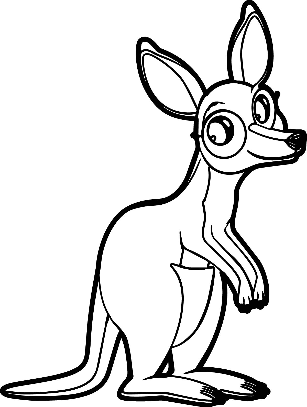 1200x1591 Baby Kangaroo Coloring Picture Pages Animals Free Printable Jack