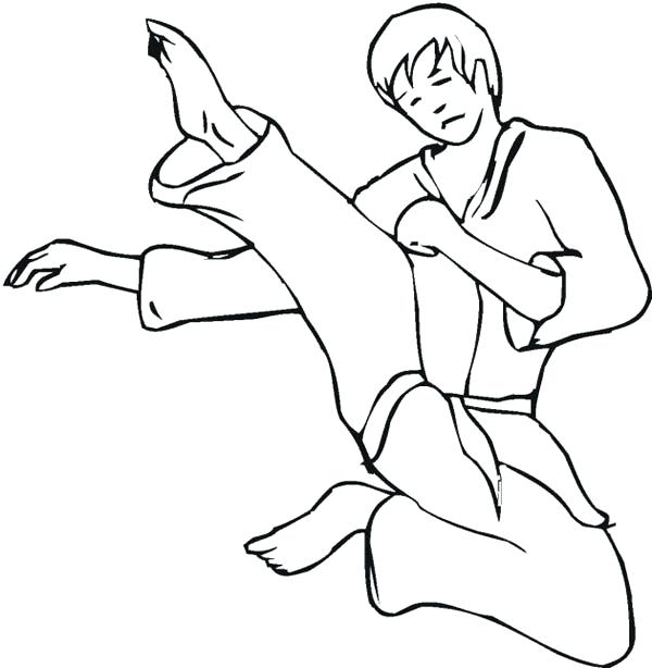 600x614 Karate Coloring Page Karate Coloring Page Karate Kid Movie