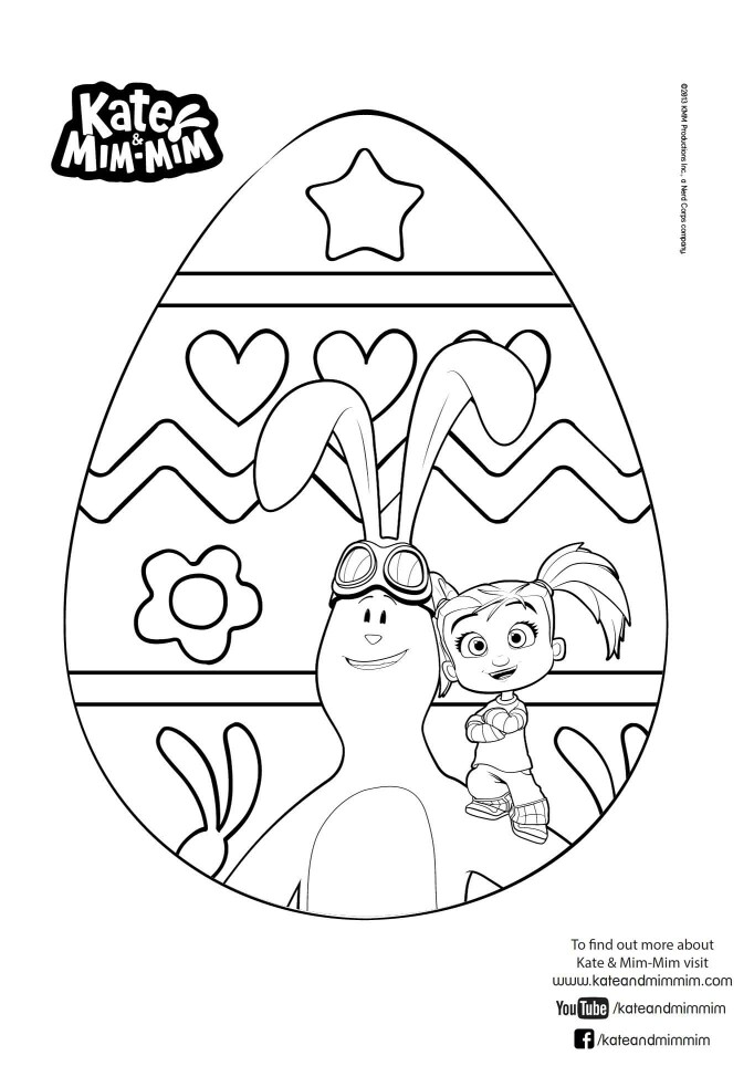 682x964 Kate Amp Mim Mim Easter Egg Colouring Easter Egg