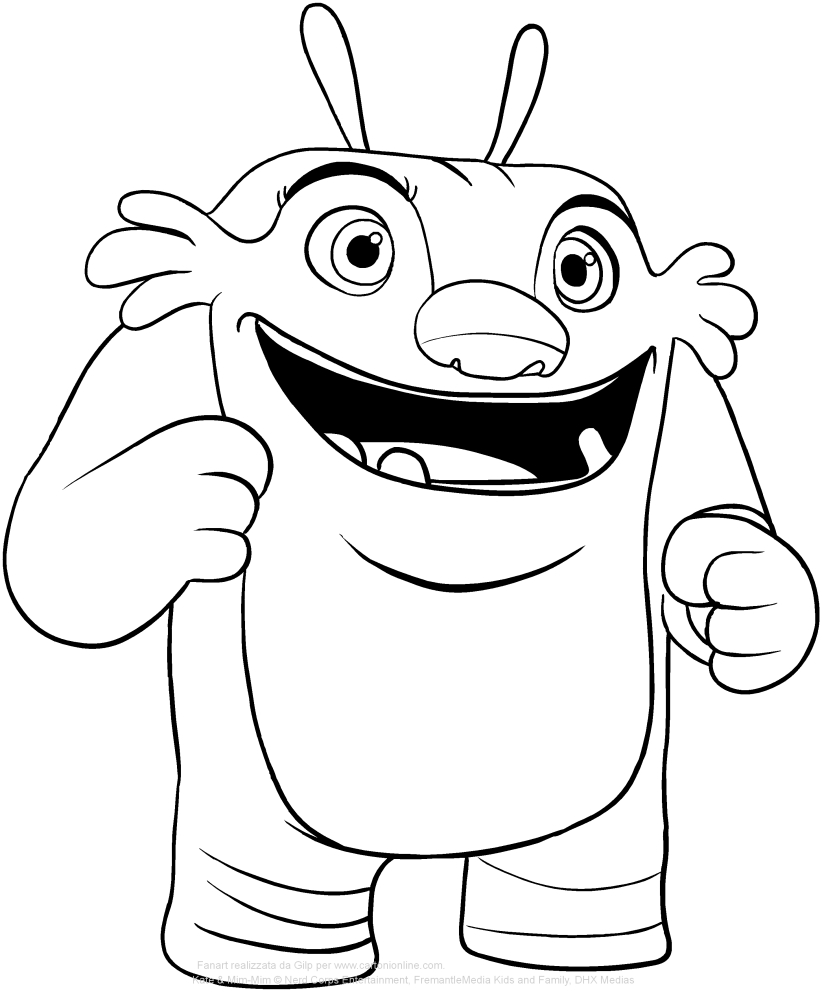 822x992 Gobble (Kate And Mim Mim) Coloring Pages