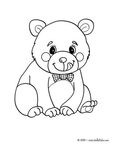 364x470 Kawaii Bear Coloring Page. More Forest Animals Coloring Sheets