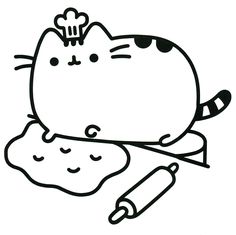 Kawaii Cat Coloring Pages