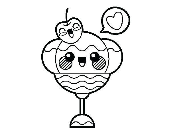 600x470 Kawaii Coloring Pages Coloring Pages Coloring Pages Sundae Ice