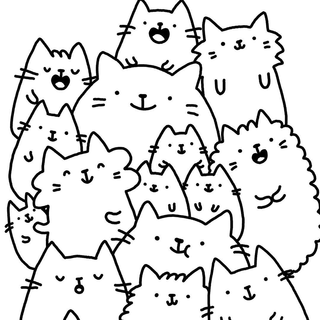 1080x1080 Kawaii Coloring Pages To Download And Print For Free Also Cute