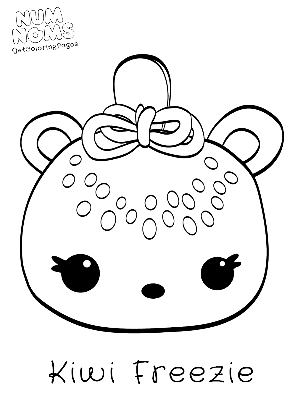 1024x1400 Kawaii Food Coloring Page Kiwi Freeze Num Noms