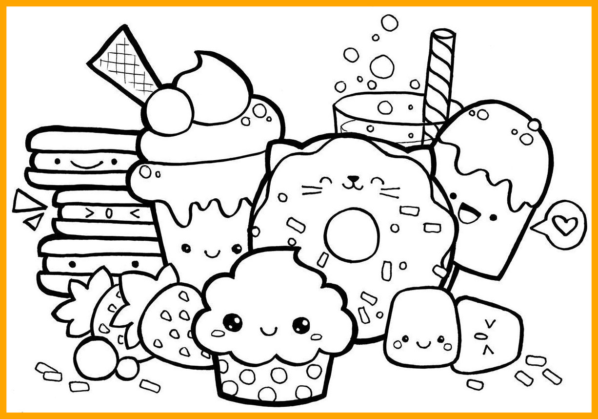 1226x858 Kawaii Food Coloring Pages Beautiful Cute Foods Coloring Pages