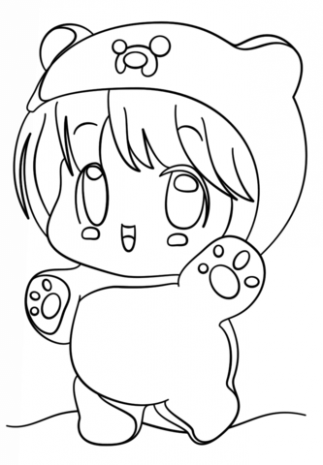 323x465 Kawaii Chibi Finn Coloring Page Free Printable Coloring