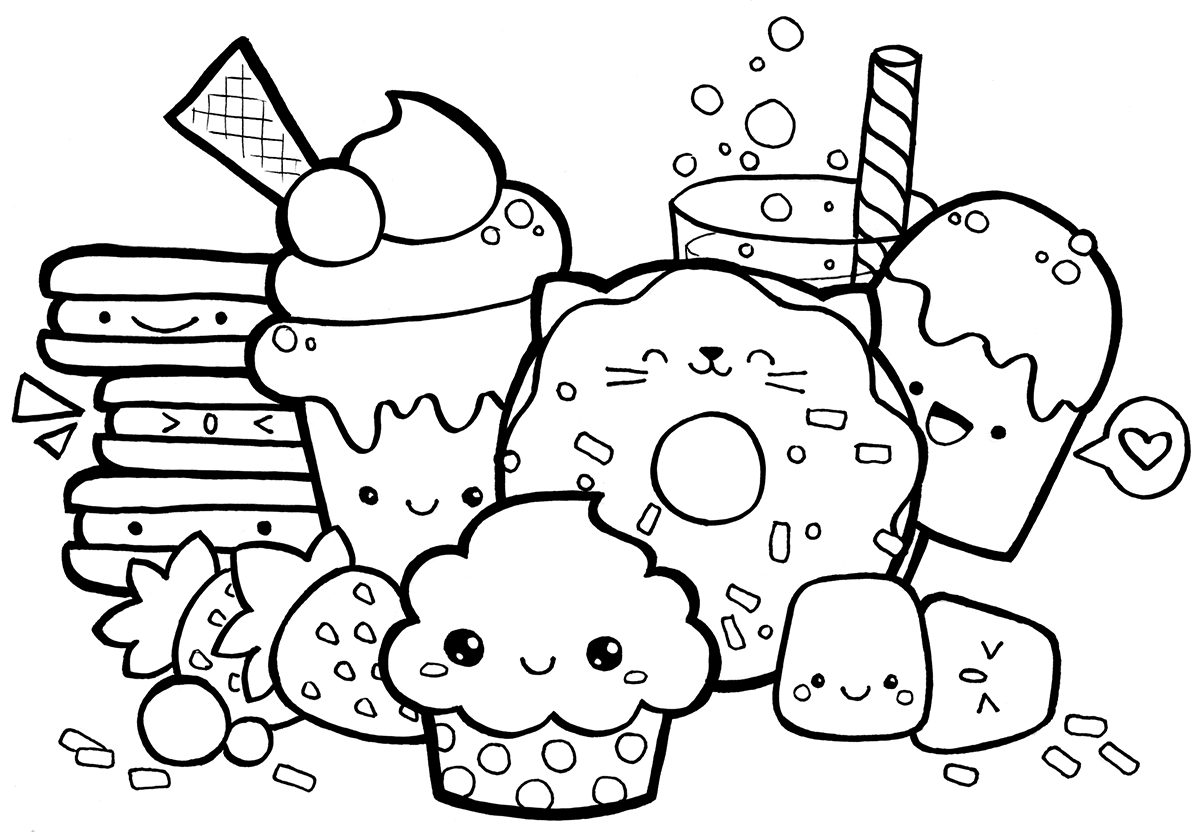 1200x832 Free Kawaii Coloring Pages 465712