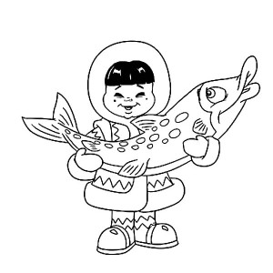 300x300 Eskimo Ride Kayak Coloring Page Eskimo Ride Kayak Coloring Page