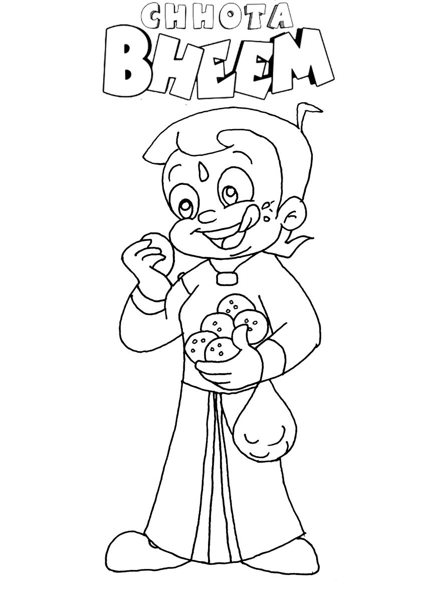 848x1200 Free Chota Bheem Coloring Pages