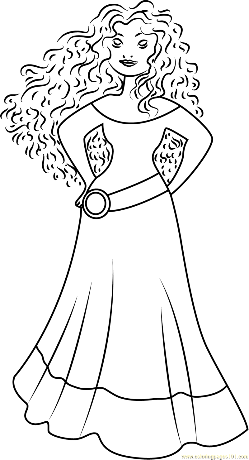 800x1476 76477 Princess Merida Brave Coloring Pages