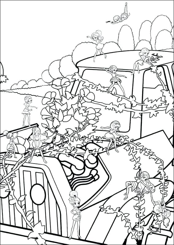 567x794 Barbie Car Colouring Pages Para Fuhrer Von