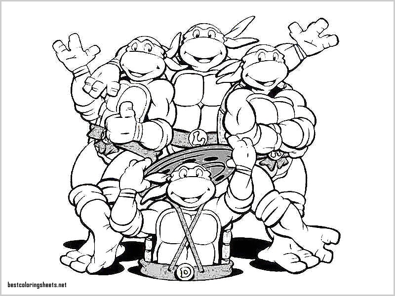 800x600 Lovely Coloring Sheets Teenage Mutant Ninja Turtles Best
