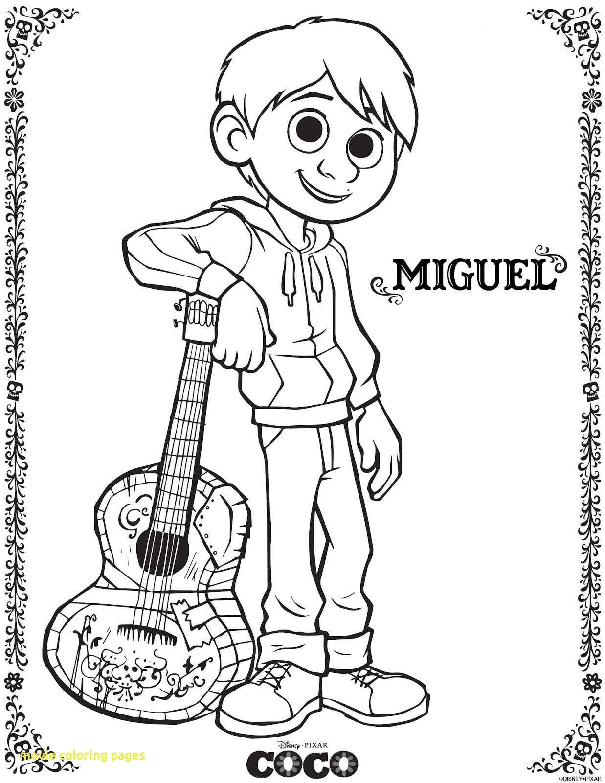 1237x1600 Movie Coloring Pages With Be Brave Keep Going Free Printable Coco