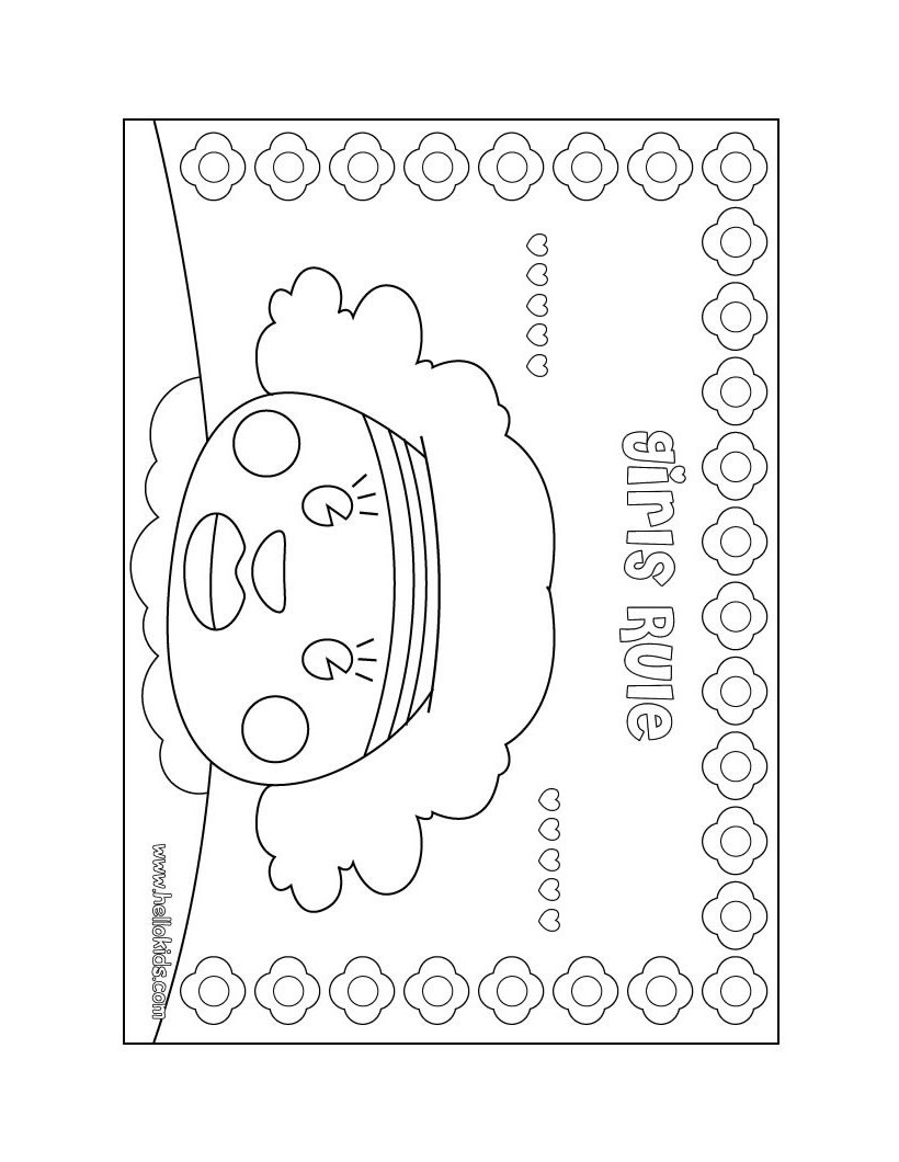 820x1060 Girl's Room Door Sign Coloring Pages