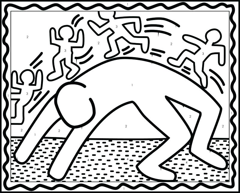 800x645 Keith Haring Art Coloring Pages Book Free Page Image Gallery