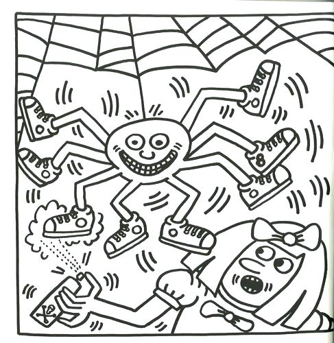487x500 Keith Haring Coloring Pages Haring Coloring Book As Well As Haring